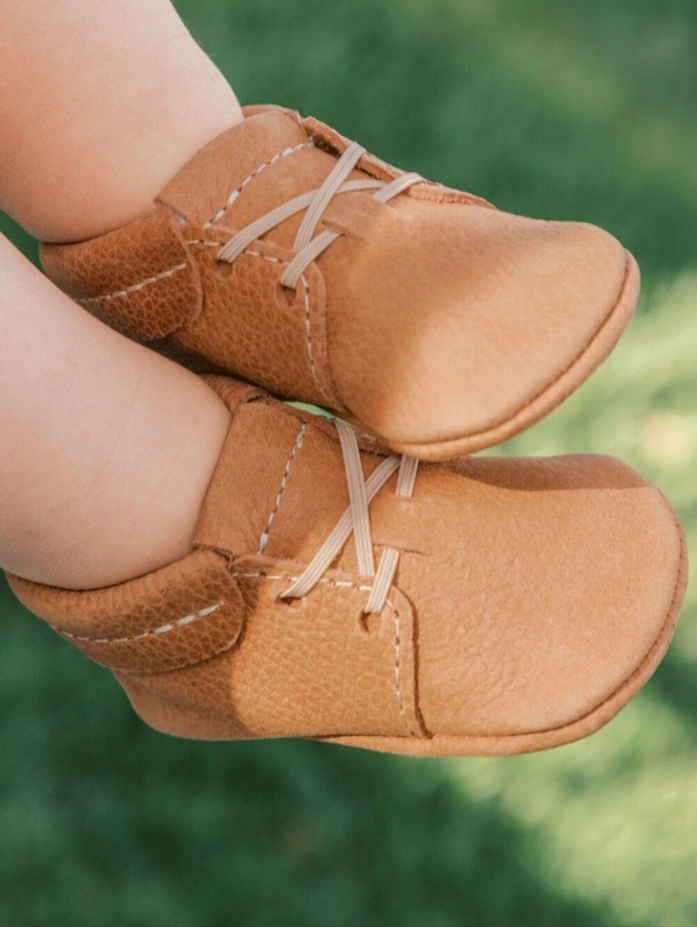 Freshly Picked Zion Oxford Tan Leather Soft Sole Baby Moccasins